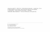 INQUIRY INTO PERSONAL HEALTH PROMOTION INTERVENTIONS USING ... › documents › ... · cultural and design probes (Gaver, Dunne & Pacenti, 1999), a design-led approach that stressed