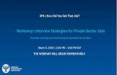 Interview strategies for private sector jobs: Slides · APA| How Did You Get That Job? Alan De Back Interview Strategies for Private Sector Jobs Alan De Back, is a career coach and