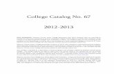 College Catalog No. 67 2012-2013 · College Catalog No. 67 2012-2013 WCJC GUARANTEE: Wharton County Junior College guarantees that WCJC students who are planning to transfer to a