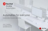 sdaniels@redhat.com Sr. Solution Architect Scott C ...nwclug.org/demos/190702/Red_Hat_Ansible_Automation... · Docker VMware RHV OpenStack OpenShift +more ACLs Files Packages IIS