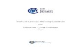 The Critical Security Controls · Critical Security Controls for Effective Cyber Defense Version 6.1 August 31, 2016 ... The CIS Critical Security Controls are a relatively small