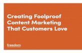 Creating Foolproof Content Marketing That Customers Lovedigitalsummit.com › docs › workbooks › workbook-creating...Creating Foolproof Content Marketing That Customers Love 5