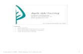 Agile QA/Testing - Test Agile QA/Testing Elisabeth Hendrickson Quality Tree Software, Inc. Last updated