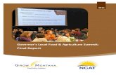 Governor’s Local Food & Agriculture Summit€¦ · The Summit, held October 28-29, 2016, on the campus of Montana State University was a working conference where attendees picked