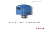 CONDUCTIVITY SENSOR 4319 - Aanderaa Data Instruments As · Conductivity Sensor 4319 is designed to fit directly on the top-end plate of SeaGuard or in a string system connected to