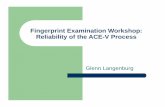 Fingerprint Examination Workshop: Reliability of the ACE-V ... · Fingerprint Examination Workshop: Reliability of the ACE-V Process Glenn Langenburg . A Framework for Hypothesis