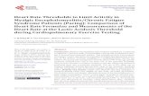 Heart Rate Thresholds to Limit Activity in Myalgic ... · DOI: 10.4236/ape.2020.102013 140 Advances in Physical Education and the anaerobic threshold, the heart rate at the anaerobic