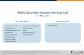 Phillip Securities Research Morning Call › wp-content › uploads › pdf › PSR-11...Net Fees & Comm 832 730 14.0% Other Non-II 712 511 39.3% Total Income 4,026 3,551 13.4% Expenses