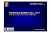 Radionuclides methods in vitro - Pages - Homenucleus.iaea.org › HHW › NuclearMedicine › Paediatric... · RADIONUCLIDES METHODS IN VITRO clearance measurement methods Emmanuel