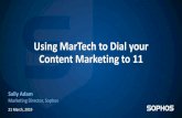 Using MarTech to Dial your Content Marketing to 11mrkto.b2bmarketing.net/rs/085-VAB-435/images/Sally Adam... · 2020-05-09 · Using MarTech to Dial your Content Marketing to 11 Sally