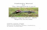 Husbandry Manual for The Shingleback Lizardnswfmpa.org/Husbandry Manuals/Published Manuals... · Although these lizards are easy to keep in captivity they do have some special requirements.