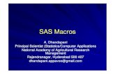 SAS Macros - Welcome to IASRIapps.iasri.res.in/sscnars/sas_manual/21-SAS Macros.pdf · SAS MacrosSAS Macros Useful for reducing SAS Codes ... Example 1: Output (part)Example 1: Output