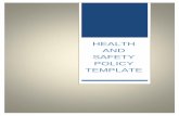 HEALTH AND SAFETY POLICY TEMPLATE › ... › 1395 › health_and_safety_policy_te… · PART ONE General Statement of Policy, Duties & Responsibilities 1.1 Policy Statement The (state