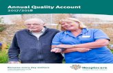 2017/2018 - Hospiscare · 2017-09-15 · 2017/2018. Hospiscare Quality Account 2017 3 ... their families and local health and social care professionals, not least because it helps