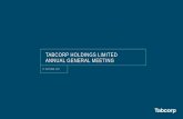 TABCORP HOLDINGS LIMITED ANNUAL GENERAL MEETING › AsxDownload.aspx?pdfUrl=Report... · o However, results impacted by Luxbet and Trackside underperformance, wet weather during the
