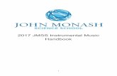 2017 JMSS Instrumental Music Handbook€¦ · the Instrumental Staff. Head of Music Mr Damon Key damon.key@jmss.vic.edu.au 99029710 Assistant Head of Music Guitar and Bass Mr Benjamin