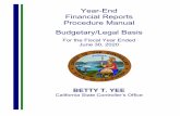Year-End Financial Reports Procedure Manual, Budgetary ... · State Controller’s Office – Year-End Financial Reports Procedure Manual – Budgetary/Legal Basis Introduction Government