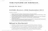 What FinTech? - JOIM.COM...FinTech refers to various ﬁnancial technologies used to automate processes in the ﬁnancial sector, from routine, manual tasks to non-routine, cognitive