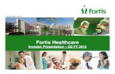 Investor Presentation - Q2FY2013 Final - Fortis Healthcarecdn.fortishealthcare.com › pdf › Investor_Presentation_for_the_quarte… · Investor Investor Presentation Presentation