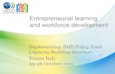 Entrepreneurial learning and workforce development · 2016-03-29 · Entrepreneurial learning and workforce development Implementing SME Policy Tools Capacity Building Seminar ...