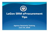 LaGov SRM eProcurement Tips OSP 6-20 - LouisianaCompleted changes Change the Purchasing Group back to OSP to Order PO. Use the dialog box to give you the Purchasing Group that needs