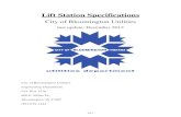 Lift Station Specifications - Bloomington, Indiana · I:\common\Lift Stations\SPECS\New Lift Station Spec 2012.doc10/10/2013 LS-1 CITY OF BLOOMINGTON UTILITIES SUBMERSIBLE LIFT STATION