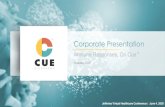 Corporate Presentation - cuebiopharma.com€¦ · Corporate Presentation Immune Responses, ... This presentation contains “forward-looking statements” within the meaning of Section