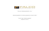 FALCO RESOURCES LTD. › ... › 05 › FAL-Q4-2017-MDA_Final.pdfat June 30, 2017, Osisko Gold Royalties Ltd (“Osisko”), a shareholder with significant influence over the Company