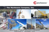 The Manitowoc Company, Inc.€¦ · The Manitowoc Company, Inc. CREDIT SUISSE 4TH ANNUAL INDUSTRIALS CONFERENCE MANALAPAN, FL DECEMBER 1, 2016 . 2 Safe Harbor Statement ... 12 Manitowoc