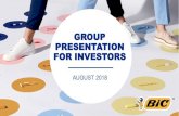 GROUP PRESENTATION FOR INVESTORS - Bic...GROUP PRESENTATION FOR INVESTORS 2017 FROM NET SALES TO EPS As reported (before IFRS 15 restatement) 19 BIC Group In million euros 2016 2017