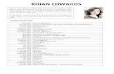Rhian Edwards Poetry CV · Page 1 of 11 RHIAN&EDWARDS&!! & POETRY&PUBLICATIONS&! May!2013!New!Welsh!Review! February!2013!Launch!of!Newspaper!Taxis,!poetryanthologyon!the!Beatles!(Seren)!