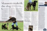GUNDOGS I Puppy development Manners maketh …...GUNDOGS I Puppy development Manners maketh Gundogs By David lòmlinson the dog Good manners ensure a dog is a pleasure to live with,
