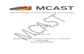 AS6-01-15 - Malta College of Arts, Science and Technology · AS6-01-15 MCAST Bachelor of Science (Honours) in Chemical Technology ... This unit provides the learner with the knowledge
