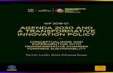 WP 2018-01 AGENDA 2030 AND A TRANSFORMATIVE …...Increasingly urgent societal challenges are changing the demands on innovation policy. ... market creation, and behavioural, institutional,