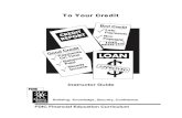 To Your Credit › - › media › DMHAS › SkillBuilding › ...To Your Credit 3 FDIC Money Smart – Financial Education Curriculum Instructor Guide Instructor Notes Presentation