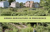 URBAN AGRICULTURE IN PROVIDENCE · and vacant lots. Urban Agriculture means growing in ways uniquely adapted to small urban spaces, creating markets for local products, and decreasing