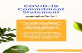 COVID-19 Commitment Statement · 2020-04-22 · Our COVID-19 Commitment Statement builds on our already robust approach to providing ... • Incorporate concepts relating to personal
