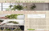 I My Garden - Bonnie Plants€¦ · I My Garden 1.2.3 Done! from 1.Collect your herbs into small bundles. Wrap the ends in twine. Create a loop with the twine for hanging the herbs.