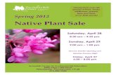Native Plant Sale - Schuylkill Center · 2012-04-02 · D X-’ Hummingbirds & butterflies, finches Echinacea 'Harv. Moon’ Orange Coneflower Golden Orange Jul-Aug Full Sun D W-'