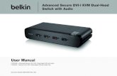 Advanced Secure DVI-I KVM Dual-Head Switch with … Manual - F1DN104E...2 Console Audio Input Jack 6 Computer DVI, USB, Audio, and CAC Ports 10 Video Diagnostic LEDs 3 Console USB