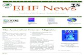 F OUNDED IN APRIL 1993 EHF News · 2018-12-13 · F OUNDED IN APRIL 1993 EHF news 1 EHF News Newsletter of the European Headache Federation What’s on Calendar on forthcoming events