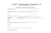 CAT Sample Paper 5...CAT Sample Paper 5 By Section 1- Quantitative Ability Directions for questions 1 to 6: Answer the question independently of the other questions. 1. What is the