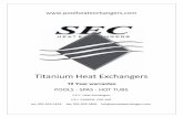 10 Year warrantee - SEC Plate and Frame › manuals › SEC_Pool_Exchangers... · 2015-11-09 · Swimming Pool Heat Exchangers Titanium materials in contact with pool water come with