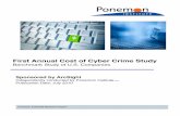 First Annual Cost of Cyber Crime Study · Part 2. Key Report Findings . Ponemon Institute’s First Annual Cost of Cyber Crime Study examines the costs organizations incur when responding