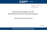 Proposed Brampton Fire & Emergency Services Training Campus · Proposed Brampton Fire & Emergency Services Training Campus Williams Parkway / Chrysler Drive June 10, 2015 F 1-1. Community