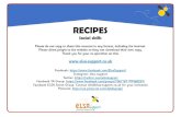 RECIPES - ELSA Support › wp-content › uploads › Recipes.pdf · Recipe for RESPECT RESPECT GOOD MANNERS What would you put into a recipe for RESPECT? RESPONSIBILITY GOOD LISTENING