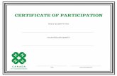 CERTIFICATE OF PARTICIPATION€¦ · CERTIFICATE OF PARTICIPATION . Date Authorized Signature. CANADA . Title: Certificate of recognition for administrative professional Author: Communications