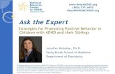 Ask the Expert - CHADD · No More Meltdowns: Positive strategies for managing and preventing out-of-control behavior by Jed Baker, Ph.D. Helping the Noncompliant Child: Family-Based