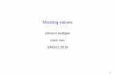 Missing valuesmaths.cnam.fr/IMG/pdf/cours_audigier_na_cle03d7cb.pdf · R is called the missing data mechanism Handling missing values depends on the relationship between ... I Imputation