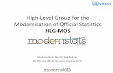 High-Level Group for the Modernisation of Official Statistics: … · 2019-07-08 · Modernisation of Official Statistics HLG-MOS ModernStats World Workshop 26-28 June 2019, Geneva,